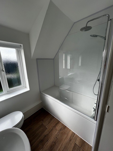 Ensuite refit with black shower screen